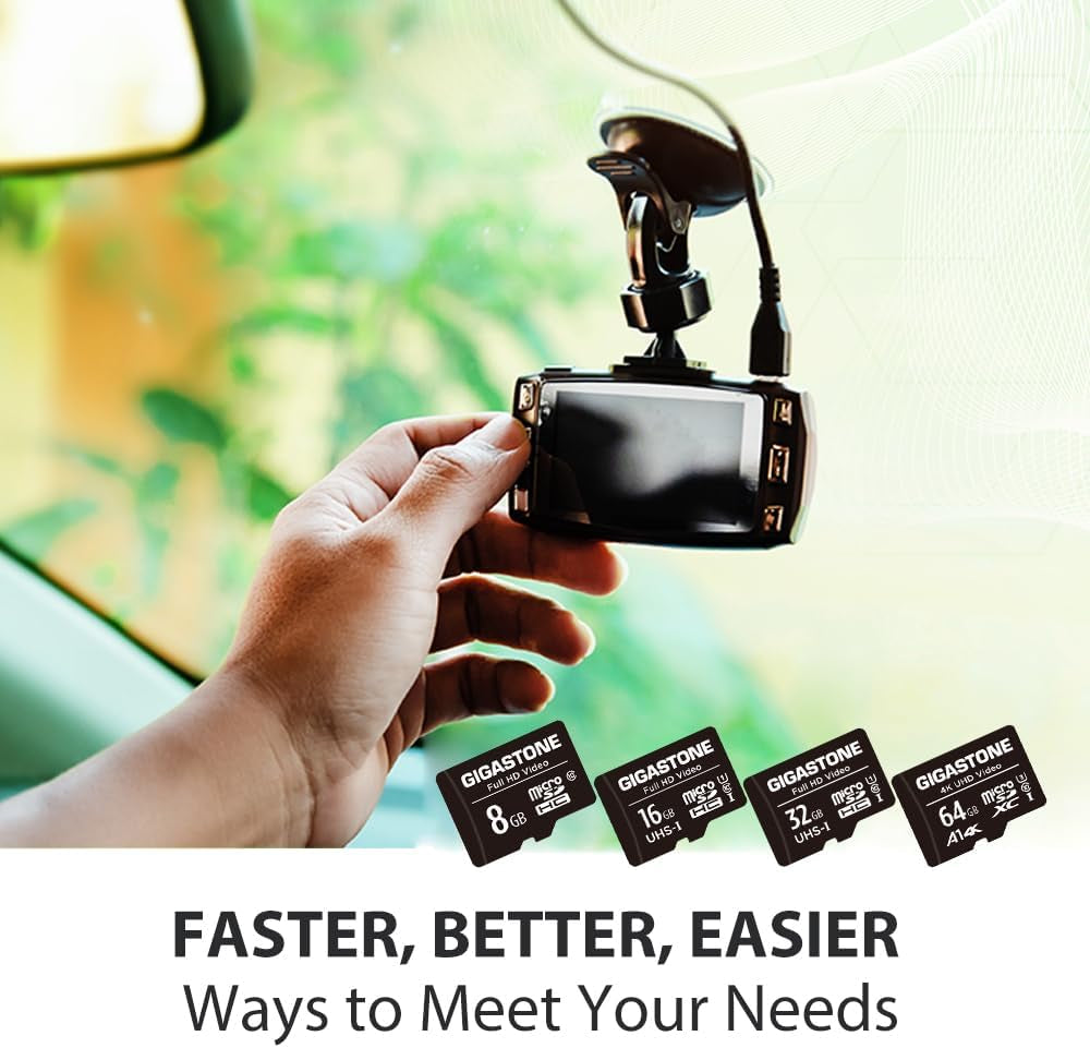16GB Micro SD Card 2-Pack, FHD Video, Surveillance Security Cam Action Camera Drone, 85Mb/S Micro SDHC UHS-I U1 Class 10